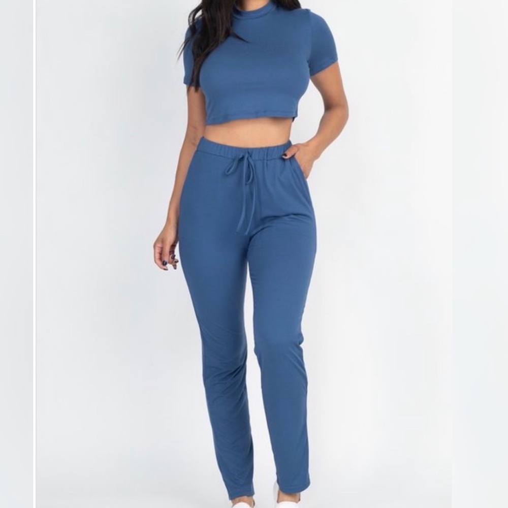 Crop Top Jogger Set M